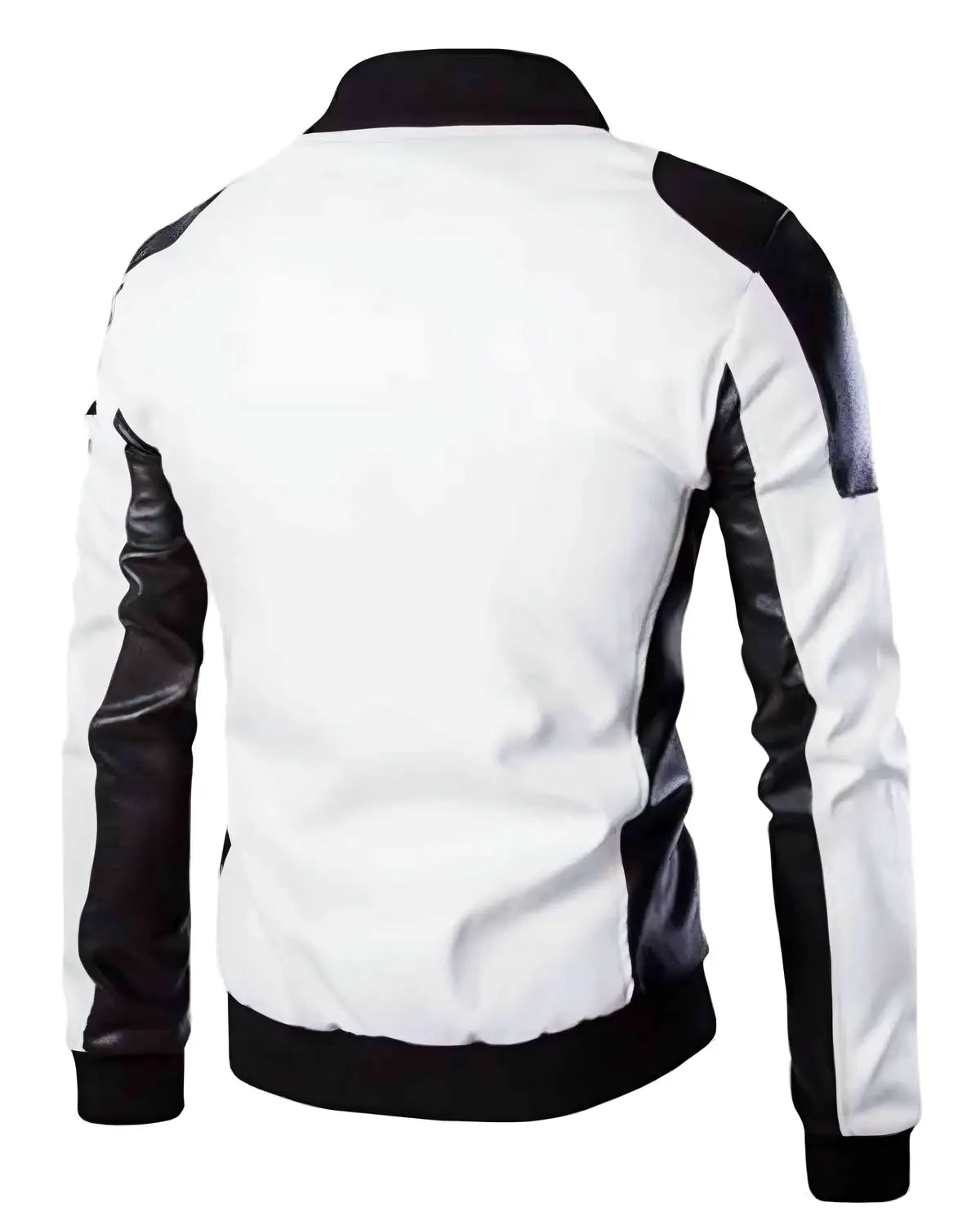 Mens White Stylish Slim Fit Leather Biker Jacket | Elite Jacket