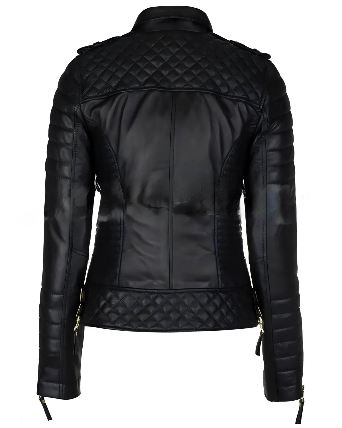 Womens Quilted Biker Leather Jacket | Elite Jacket