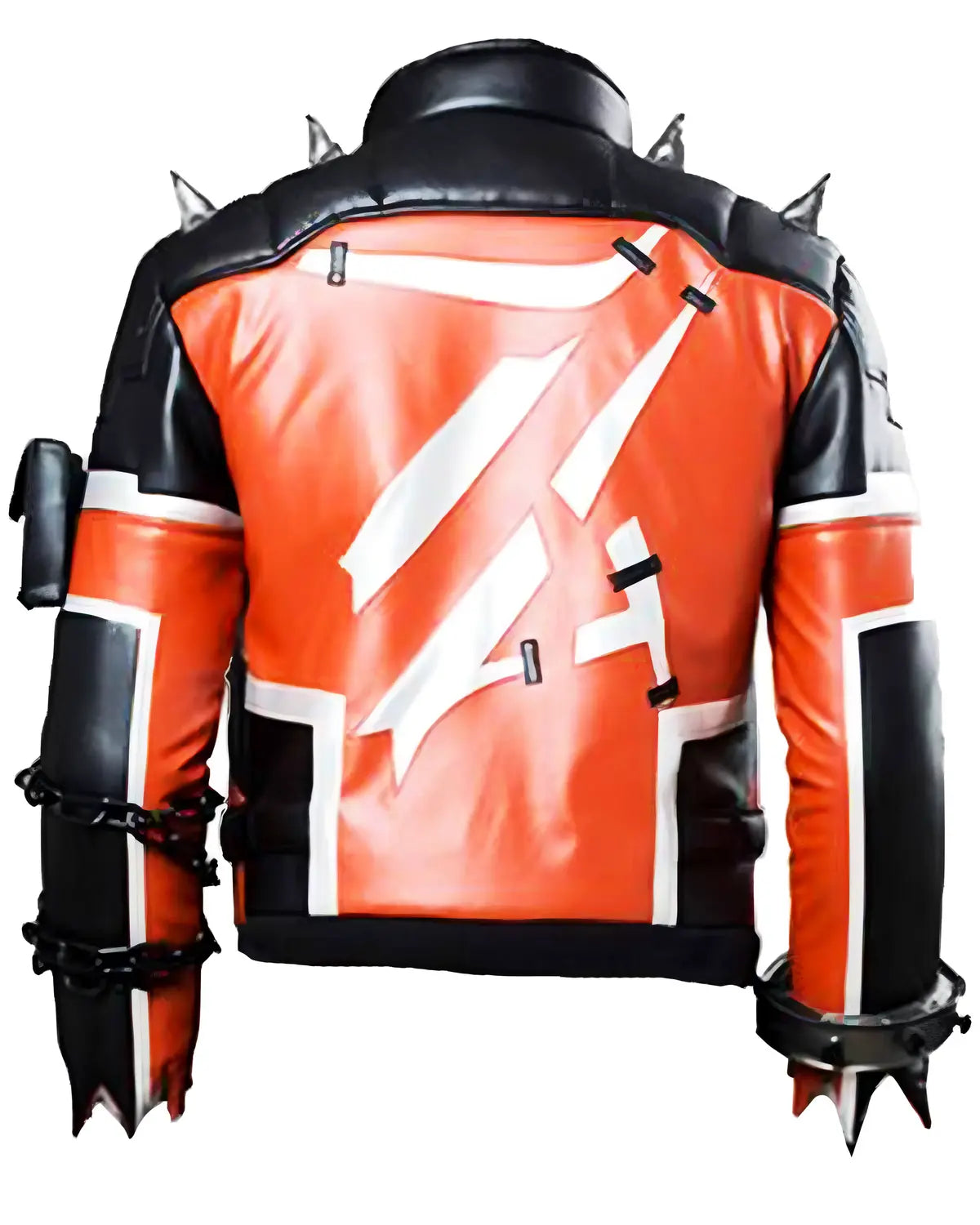 Mens Overwatch Slasher Soldier 76 Halloween Leather Jacket 