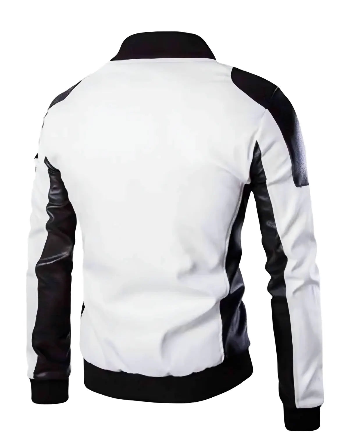 Mens Joliet Perforated White Leather Jacket | Elite Jacket