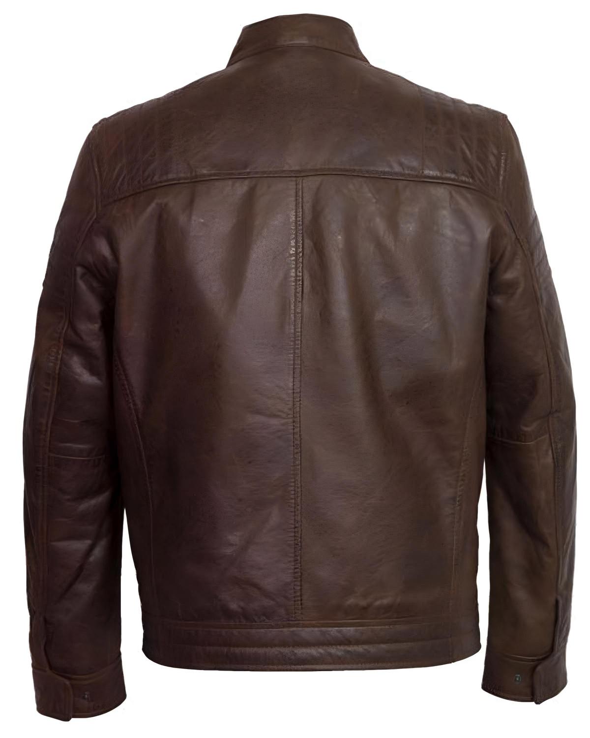 Motorcycle Racer Brown Leather Jacket For Mens | Elite Jacket