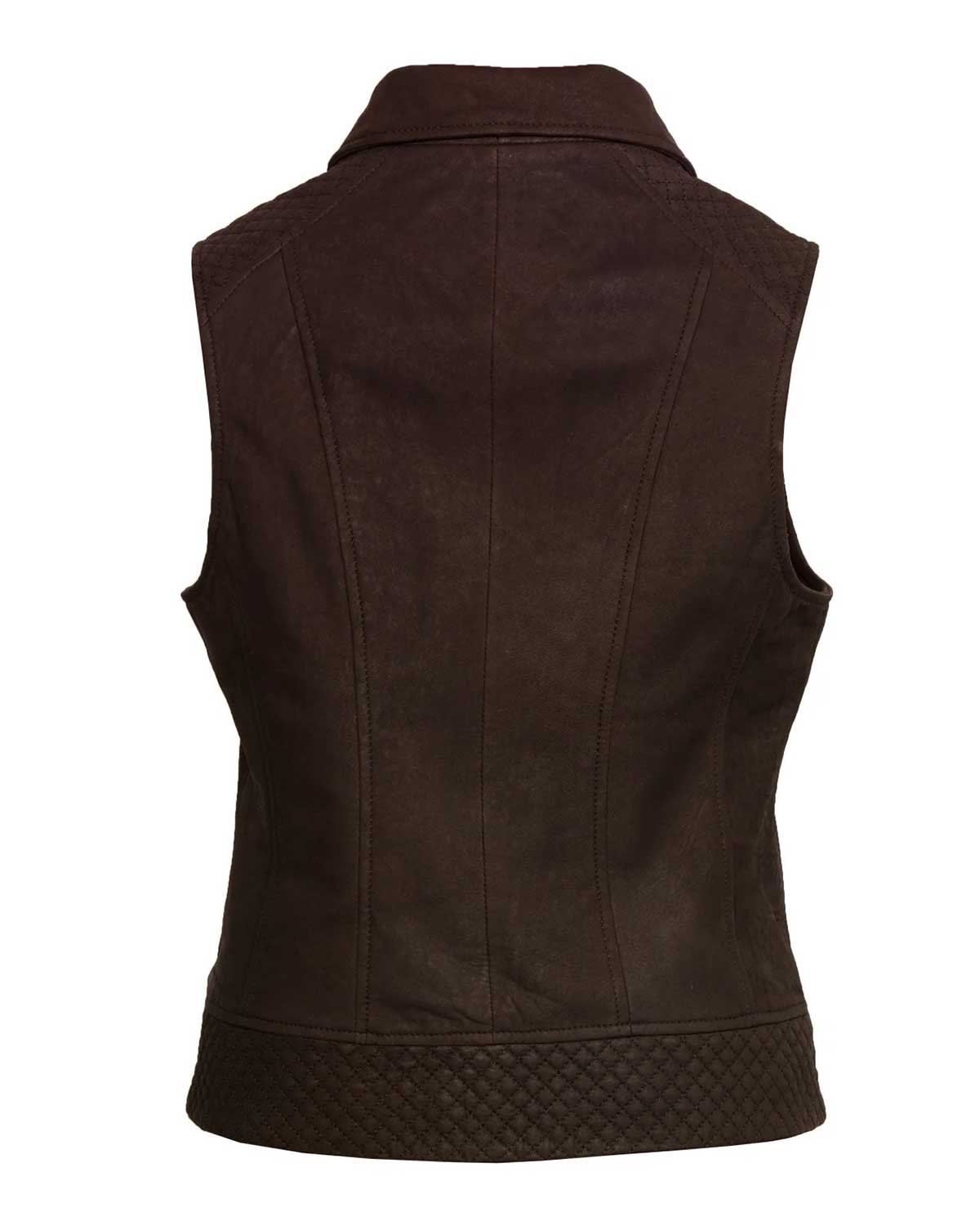 Elite Lucy Women’s Brown Leather Gilet