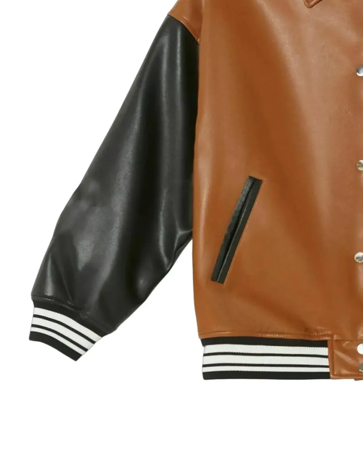 Womens Chocolate Brown Varsity Leather Jacket | Elite Jacket