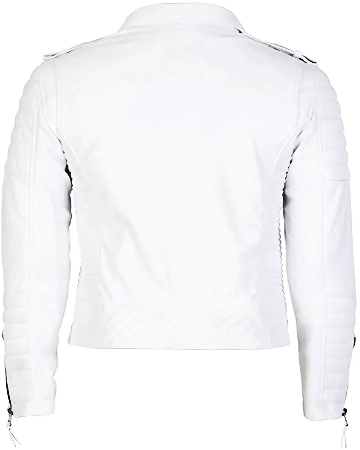 Mens White Motorcycle Leather Jacket | Elite Jacket