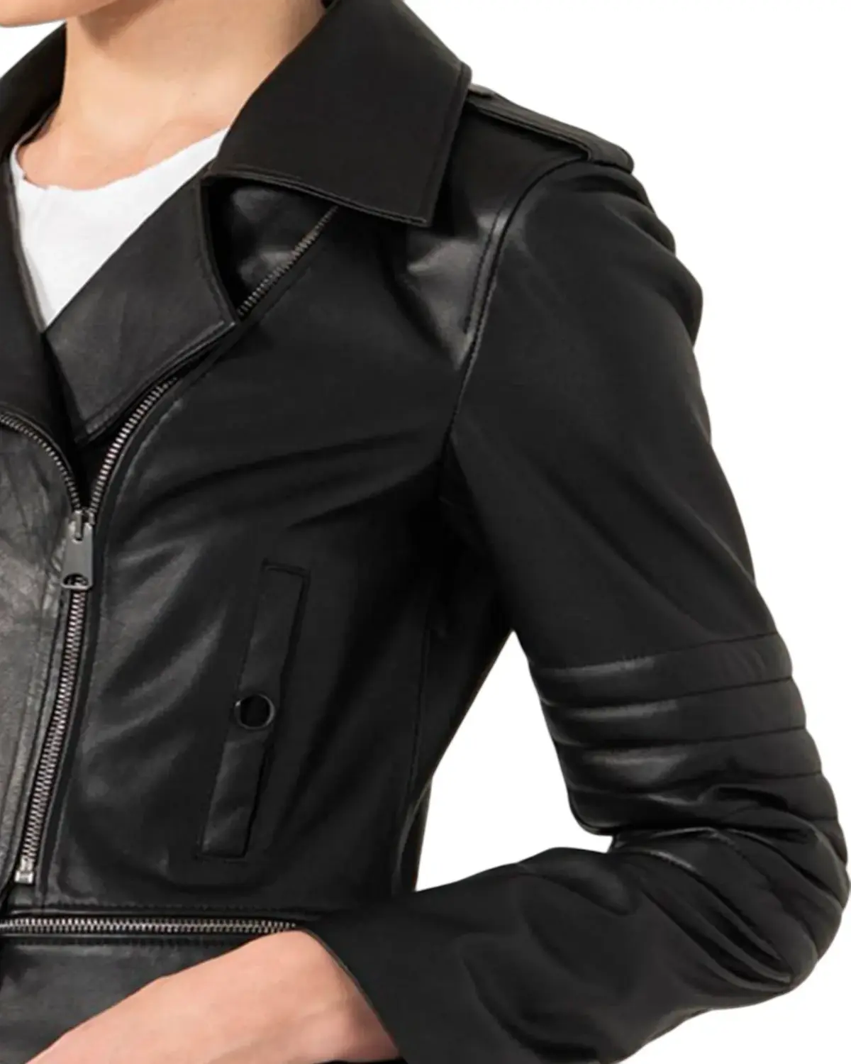 Womens Iconic Black Biker Leather Jacket 