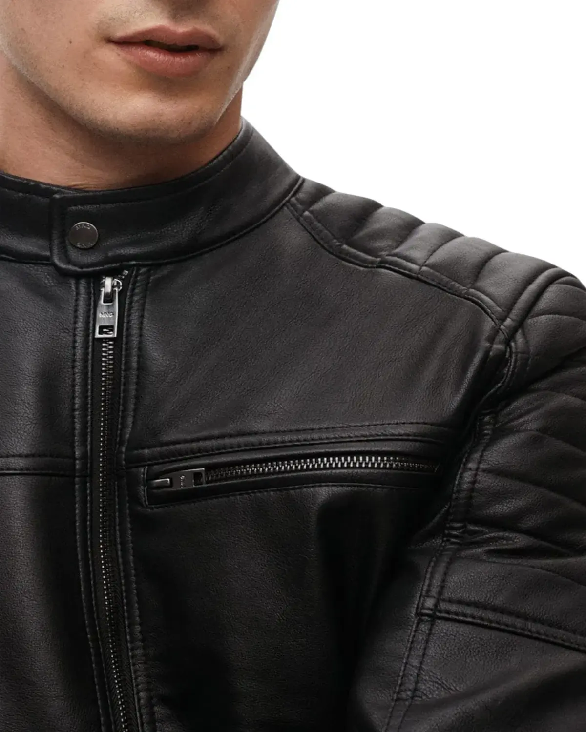 Mens Jade Black Biker Leather Jacket | Elite Jacket