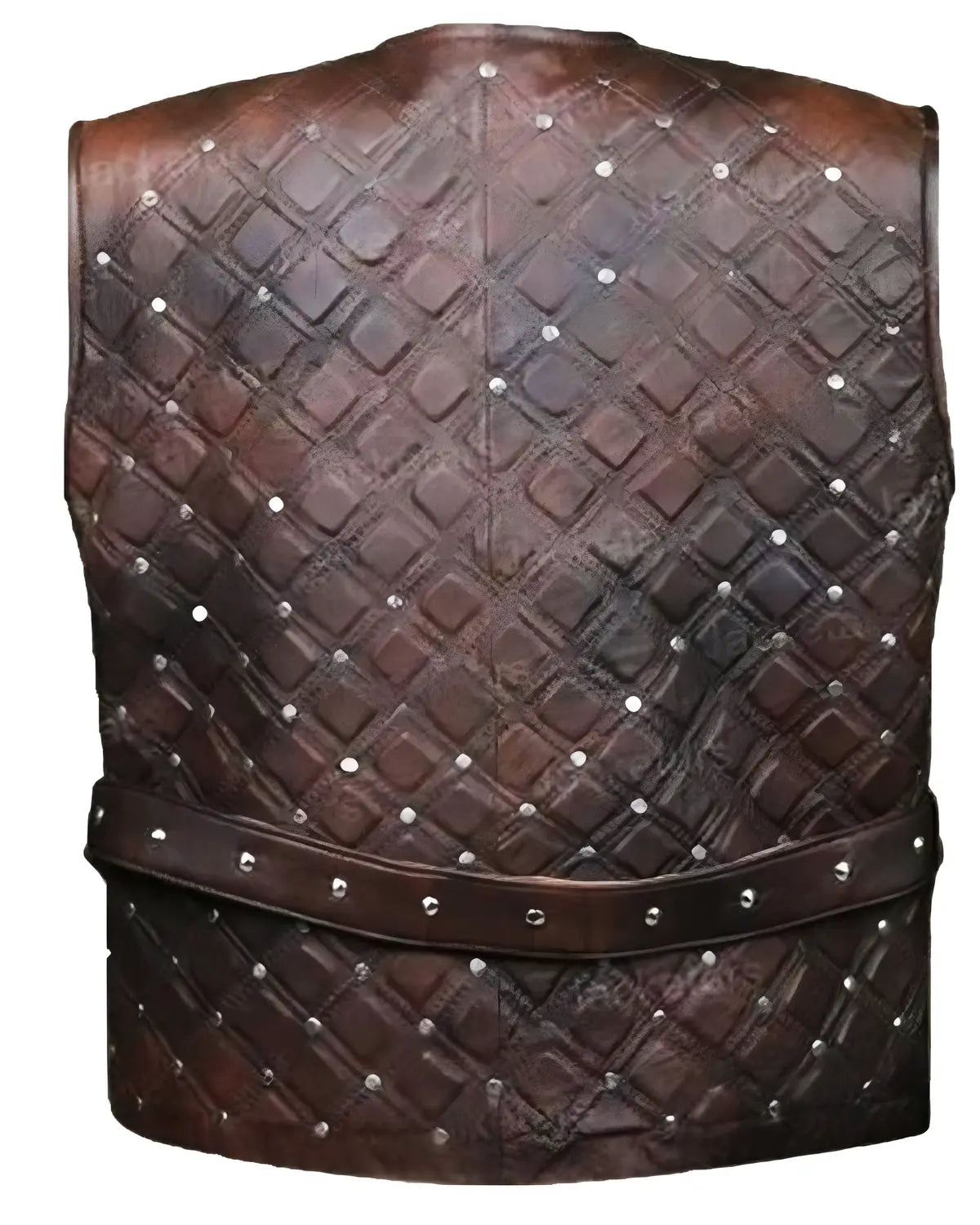 Mens Vikings Bjorn Lothbrok Brown Leather Vest | Elite Jacket