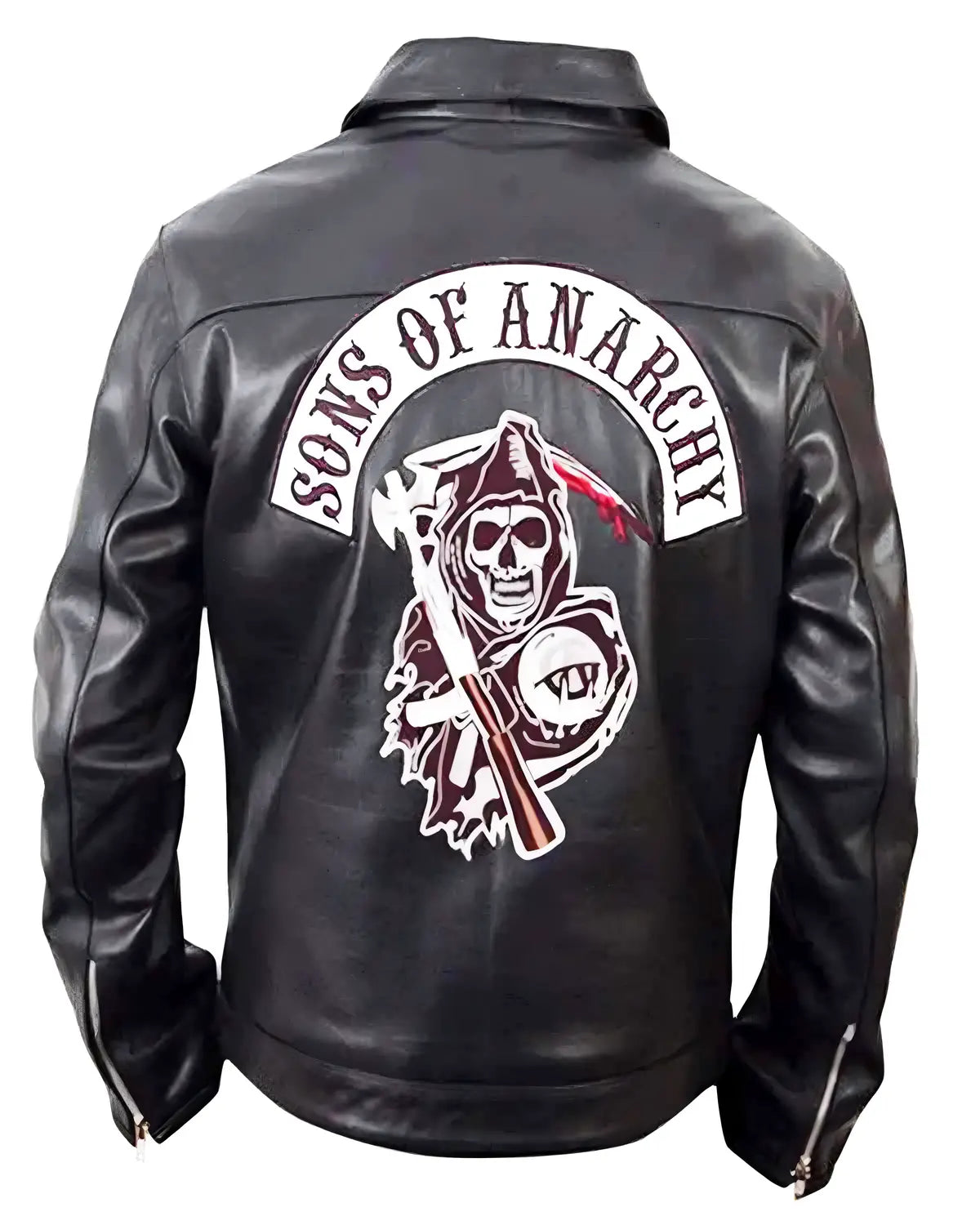 Mens SOA Sons Of Anarchy Black Leather Jacket | Elite Jacket