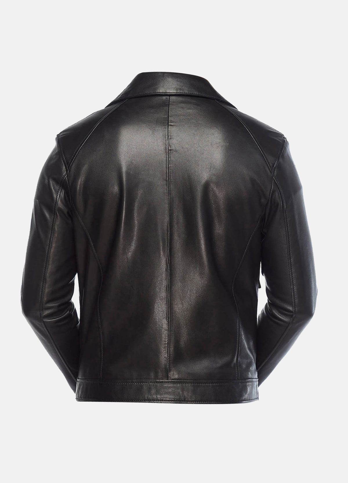 Mens Midnight Black Biker Leather Jacket | Elite Jacket