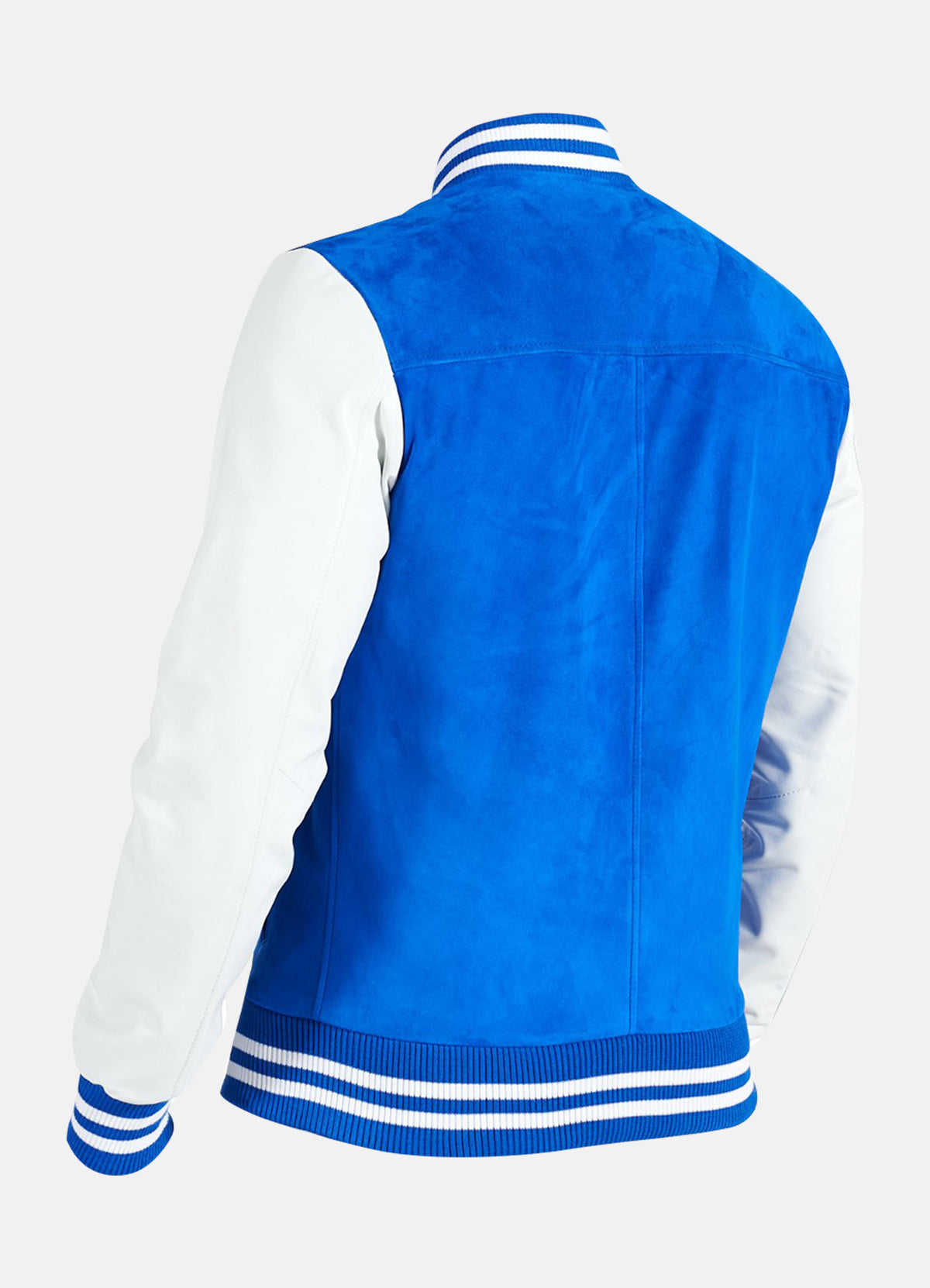Mens Blue and White Varsity Jacket | Get Free Shipping!