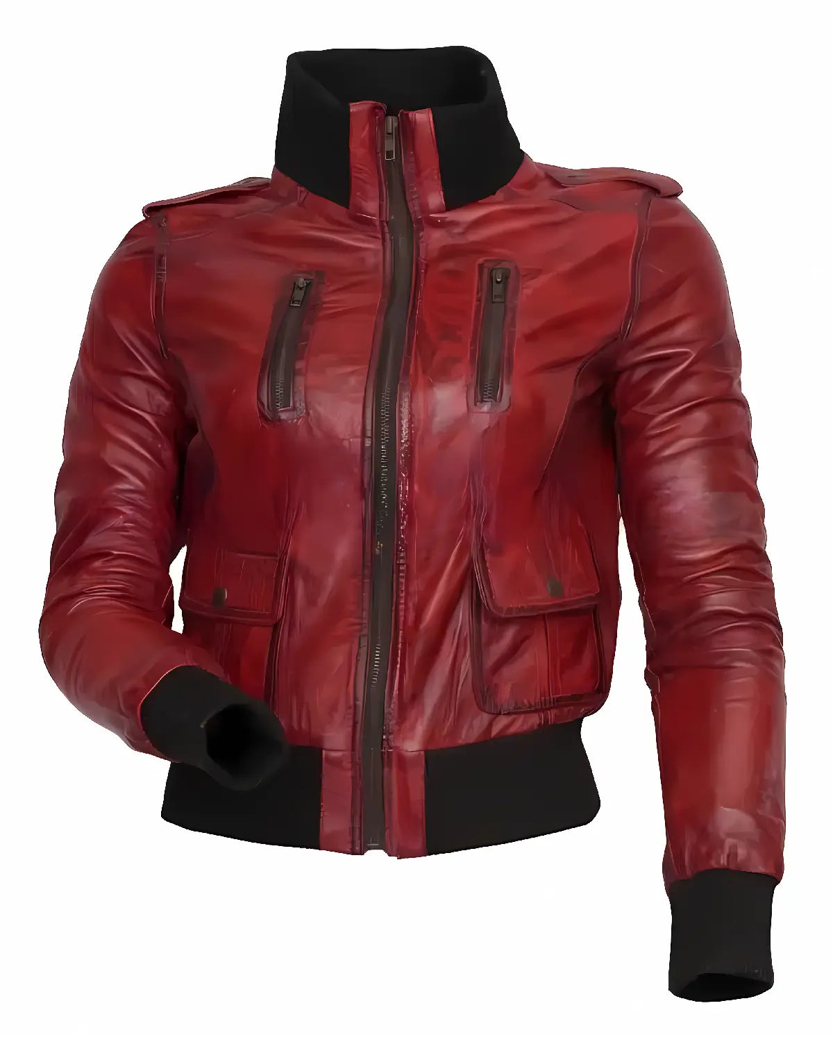 Elite_Designer_Waxed_Women_Motorbike_Leather_Jacket_Front