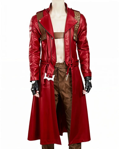 Elite Devil May Cry 3 Dante Red Halloween Trench Coat Front