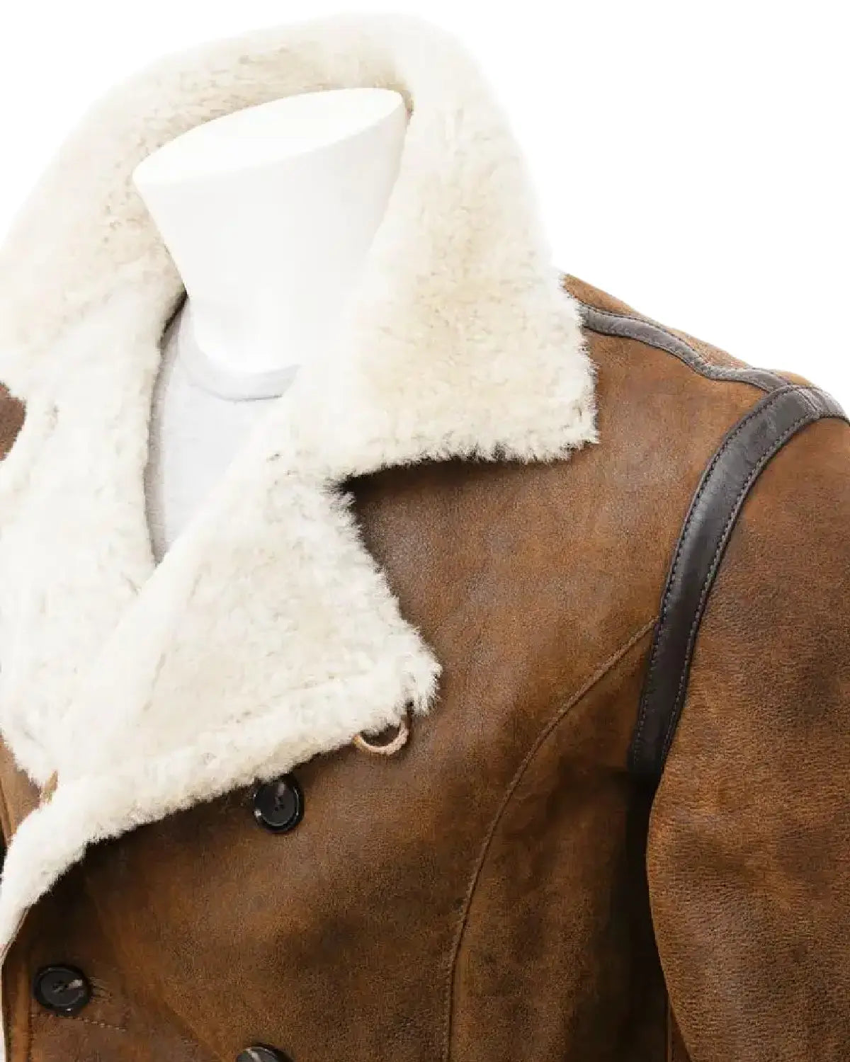 Elite Fur Brown Leather Jacket For Mens Focus