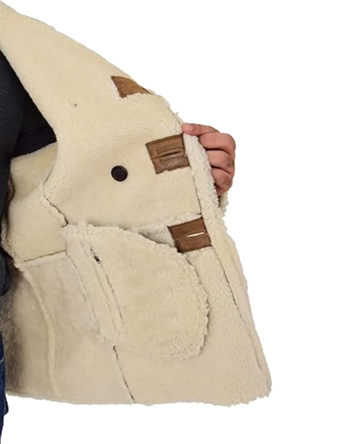 Elite Fur Brown Leather Jacket For Mens Inside