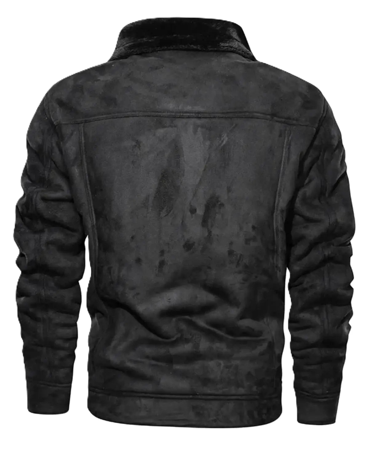 Elite_Men_Aviator_Bomber_Leather_Jacket Black Back