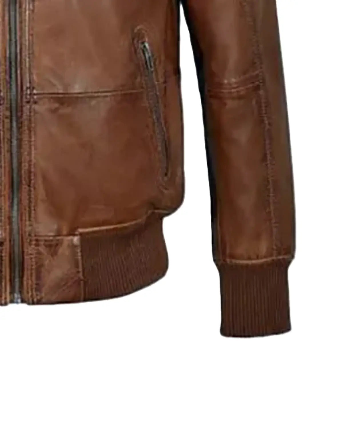 Elite Men's Brown Bomber Leather Jacket