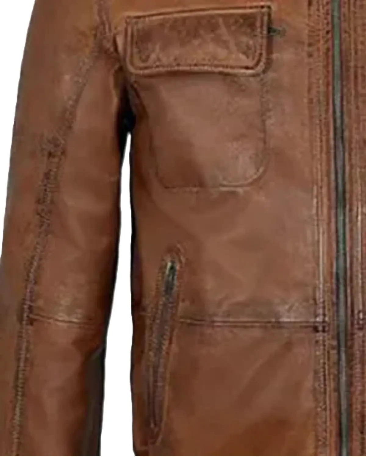 Elite Men's Brown Bomber Leather Jacket