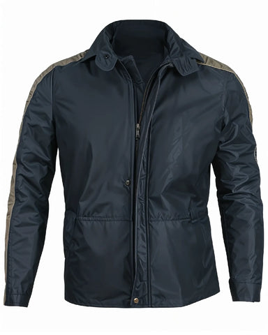 Elite Star Wars Rogue One Diego Luna Blue Leather Jacket