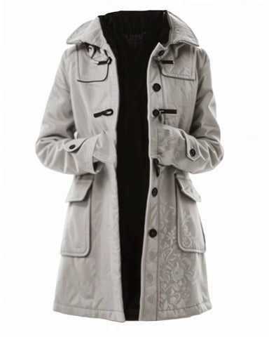 Eltie About Fate Emma Roberts Gray Wool Coat Front