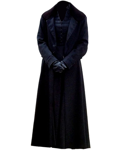 Gentleman Jack Suranne Jones Inverness Suede Coat Front