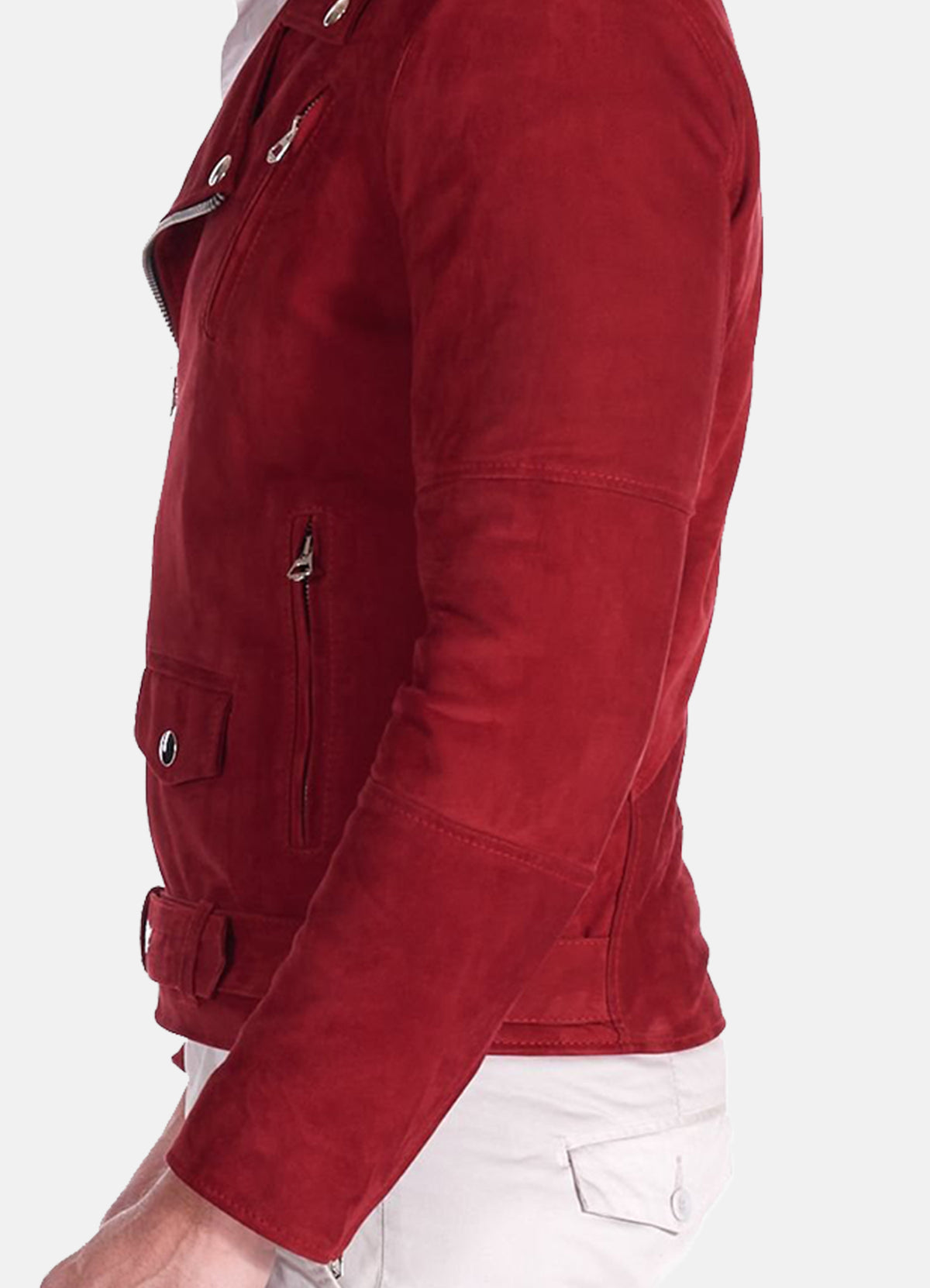 Mens Burgendy Red Suede Leather Jacket | Elite Jacket