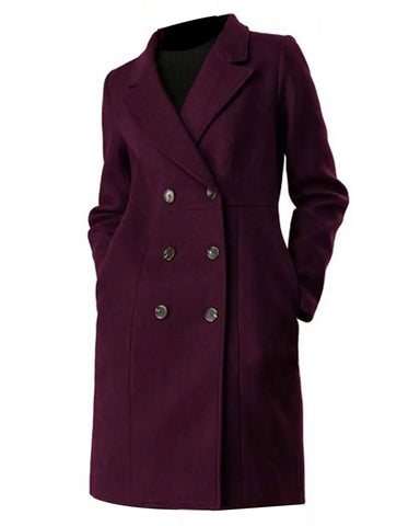 Parker Posey Tales of the Walking Dead Purple Wool Coat
