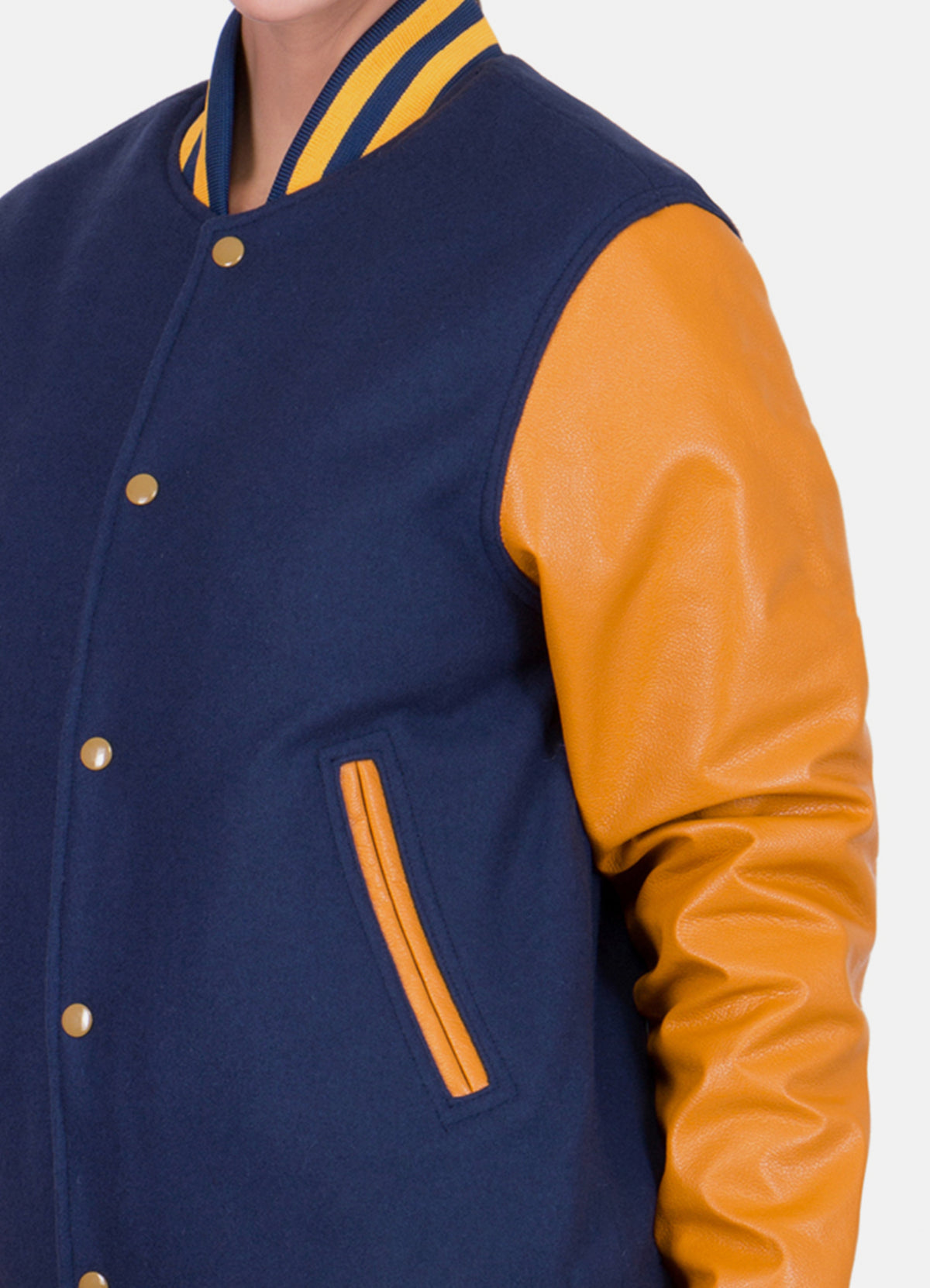 Womens Blue and Yellow Varsity Jacket | Elite Jacket