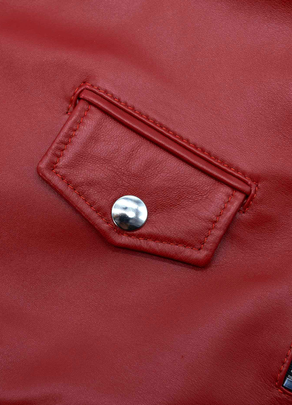 Mens Red Motorcycle Leather Vest | Elite Jacket