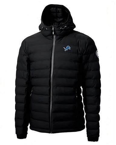 Elite Puffer Ridge Repreve Detroit Lions Mission Black Jacket