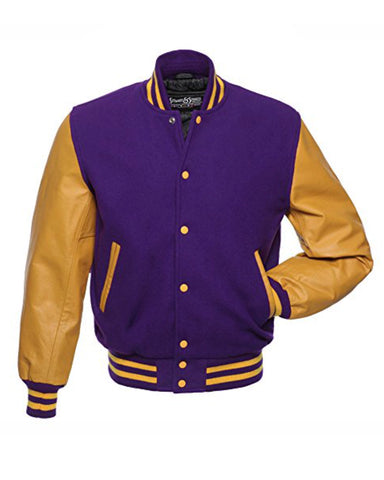 Elite Classic Varsity Purple and Yellow Jacket