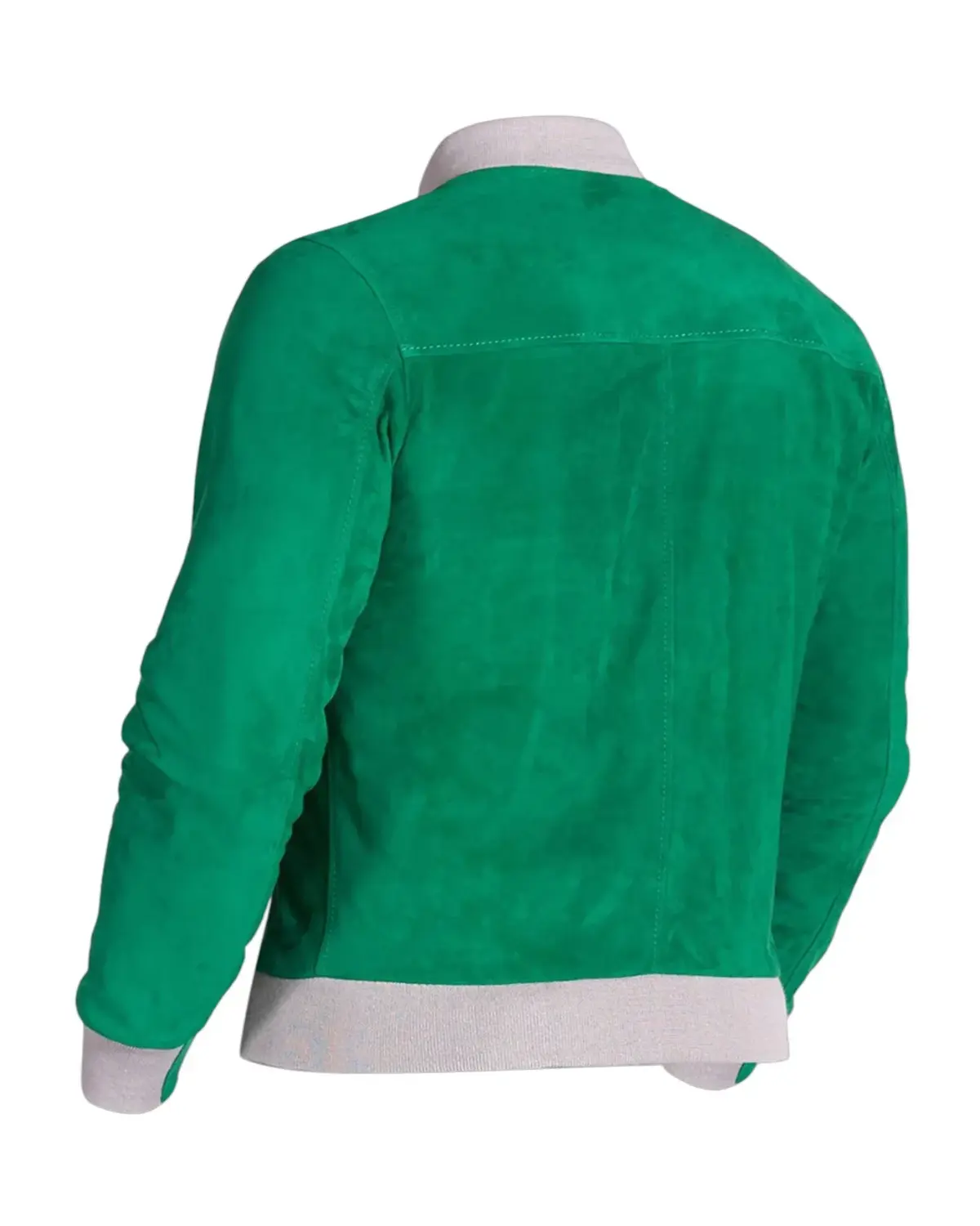 Mens Bright Green Suede Leather Jacket | Flash Sale!