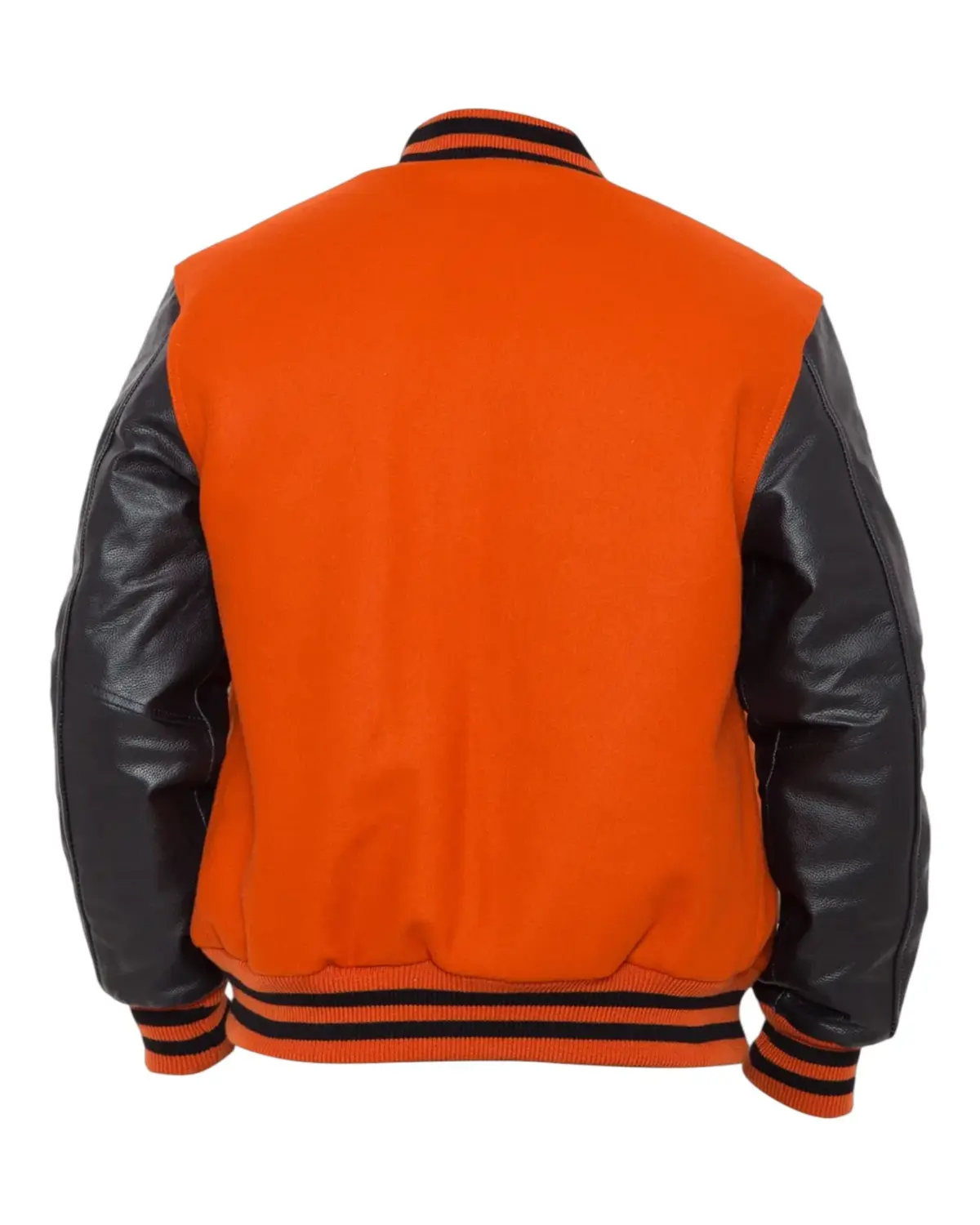 Mens Orange and Black Varsity Jacket | Elite Premium Outfits