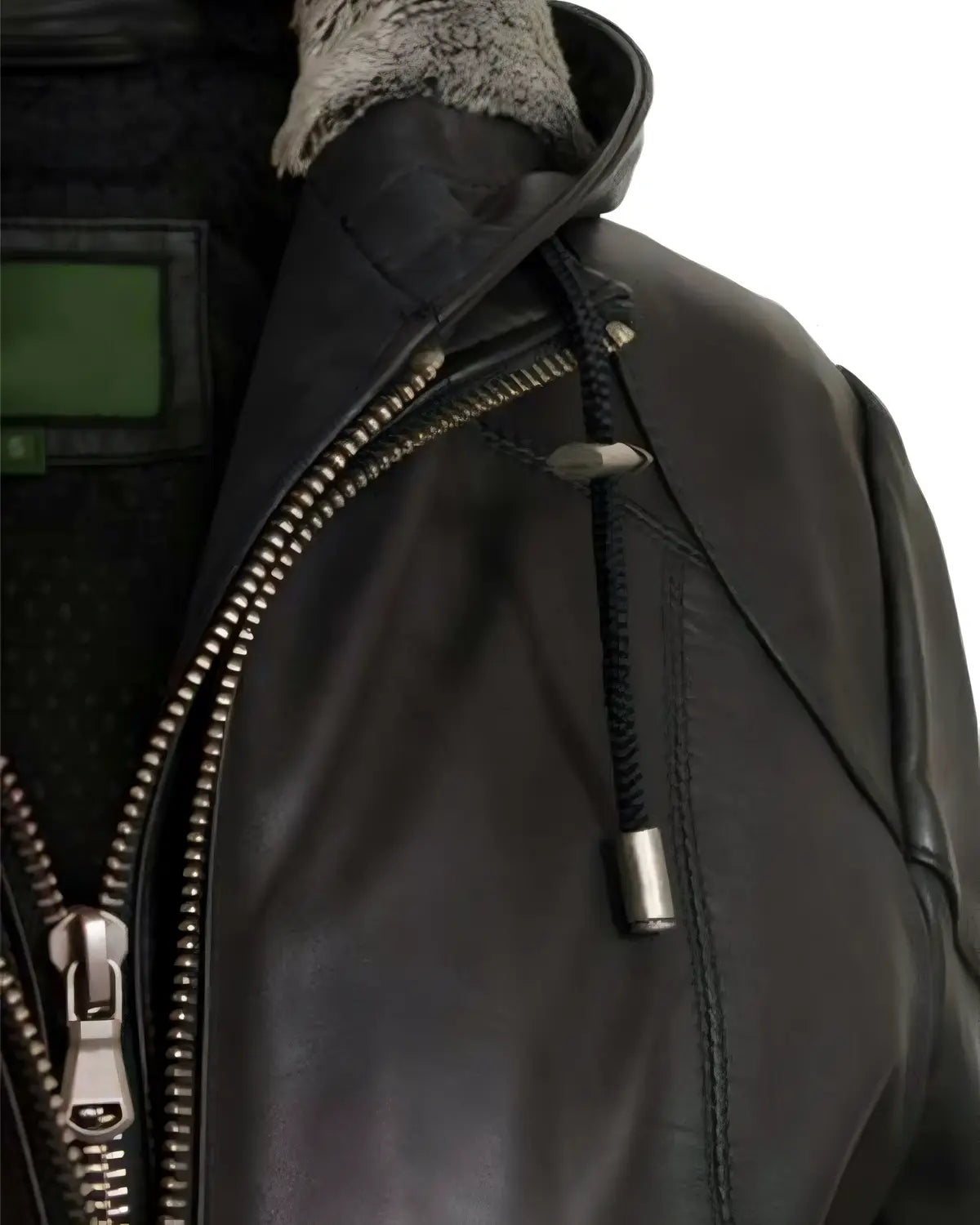 Womens Black Hooded Leather Jacket | Elite Jacket