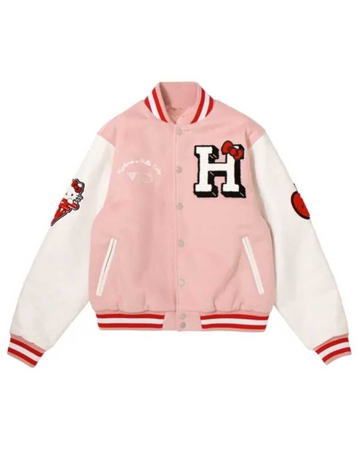 Hello Kitty Apples Letterman Varsity Jacket | Elite Jacket