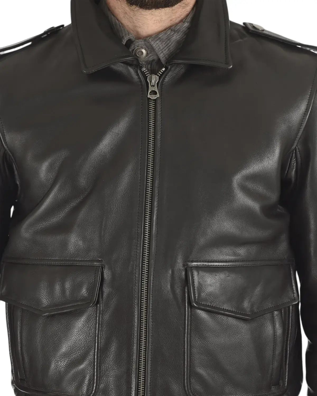 Mens Soft Black Bomber Leather Jacket | Elite Collection