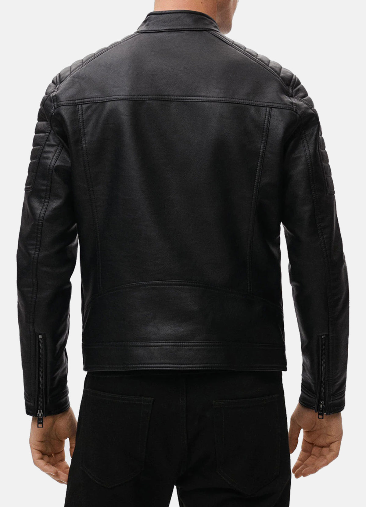 Mens Jade Black Biker Leather Jacket