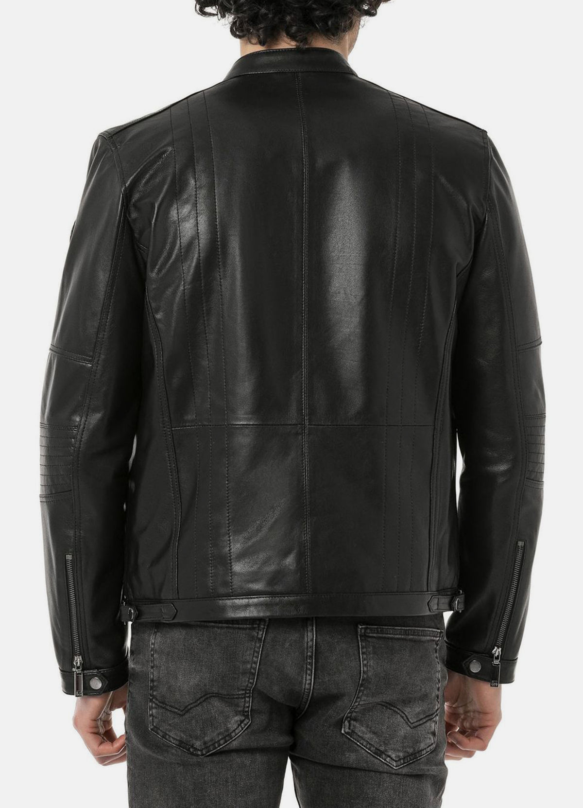Mens Black Biker Leather Jacket | Elite Jacket