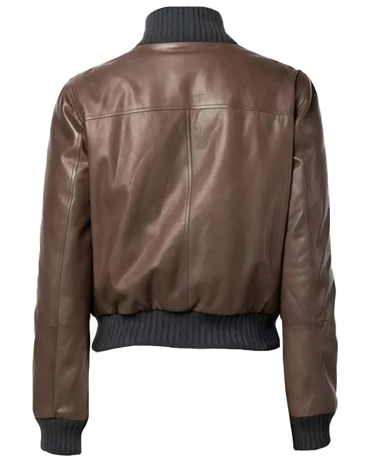 Womens Brown Leather Bomber Jacket | Elite Jacket