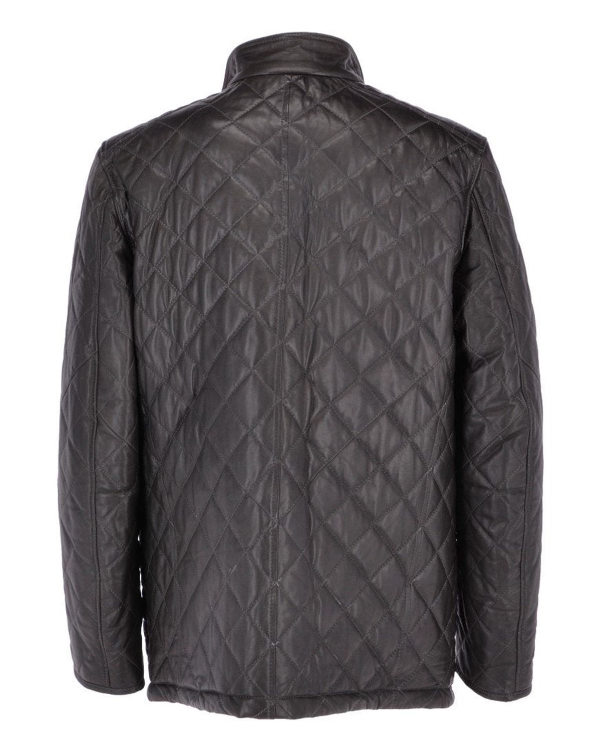 Black Diamond Quilted Leather Jacket | Elite Jacket
