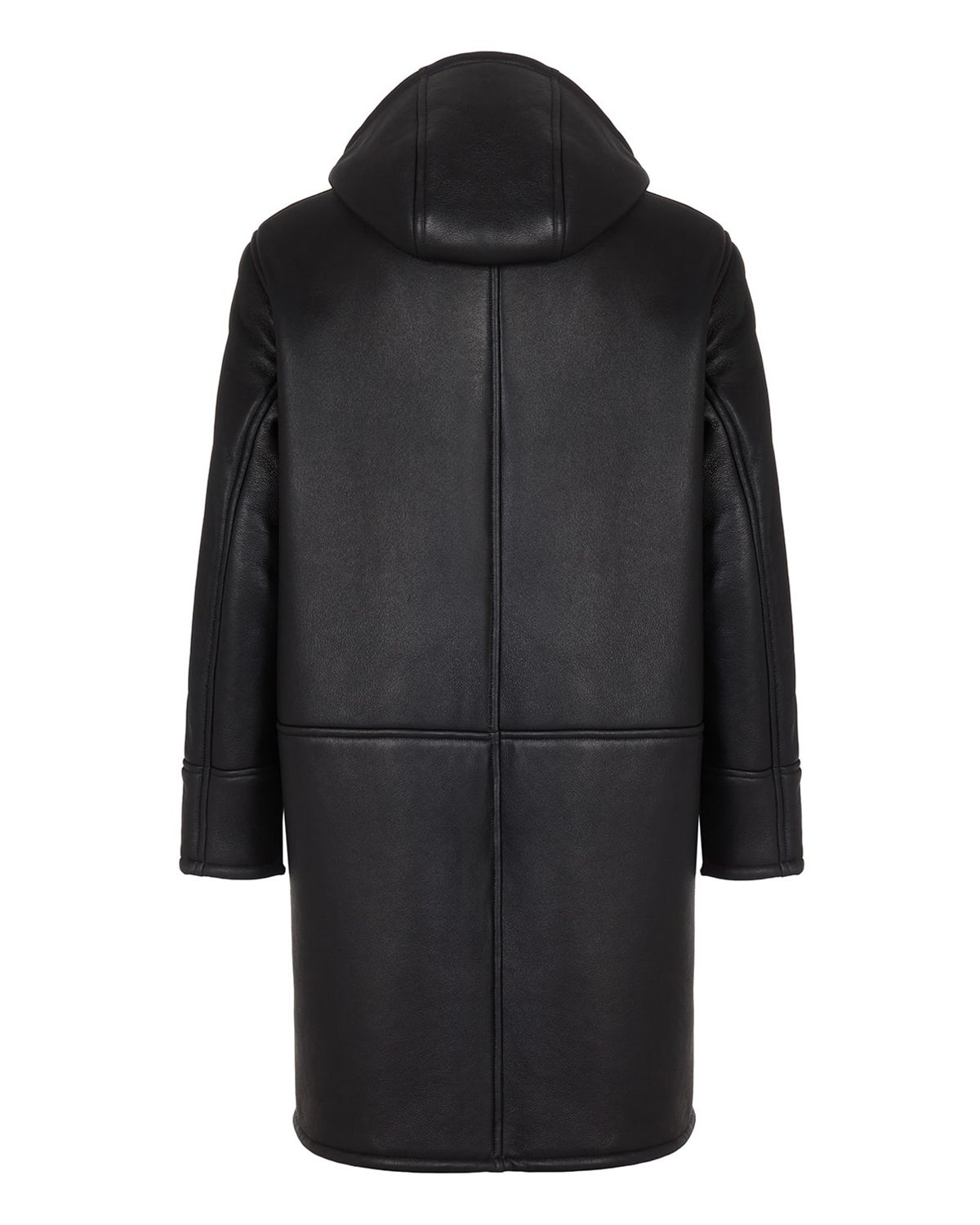 Black Hooded Leather Coat | Elite Jacket