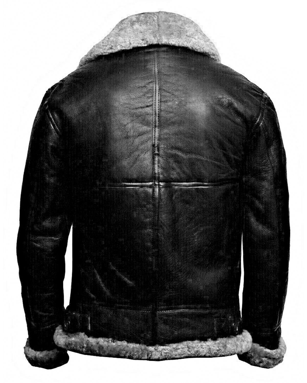 Black Leather Fur Jacket For Man | Elite Jacket