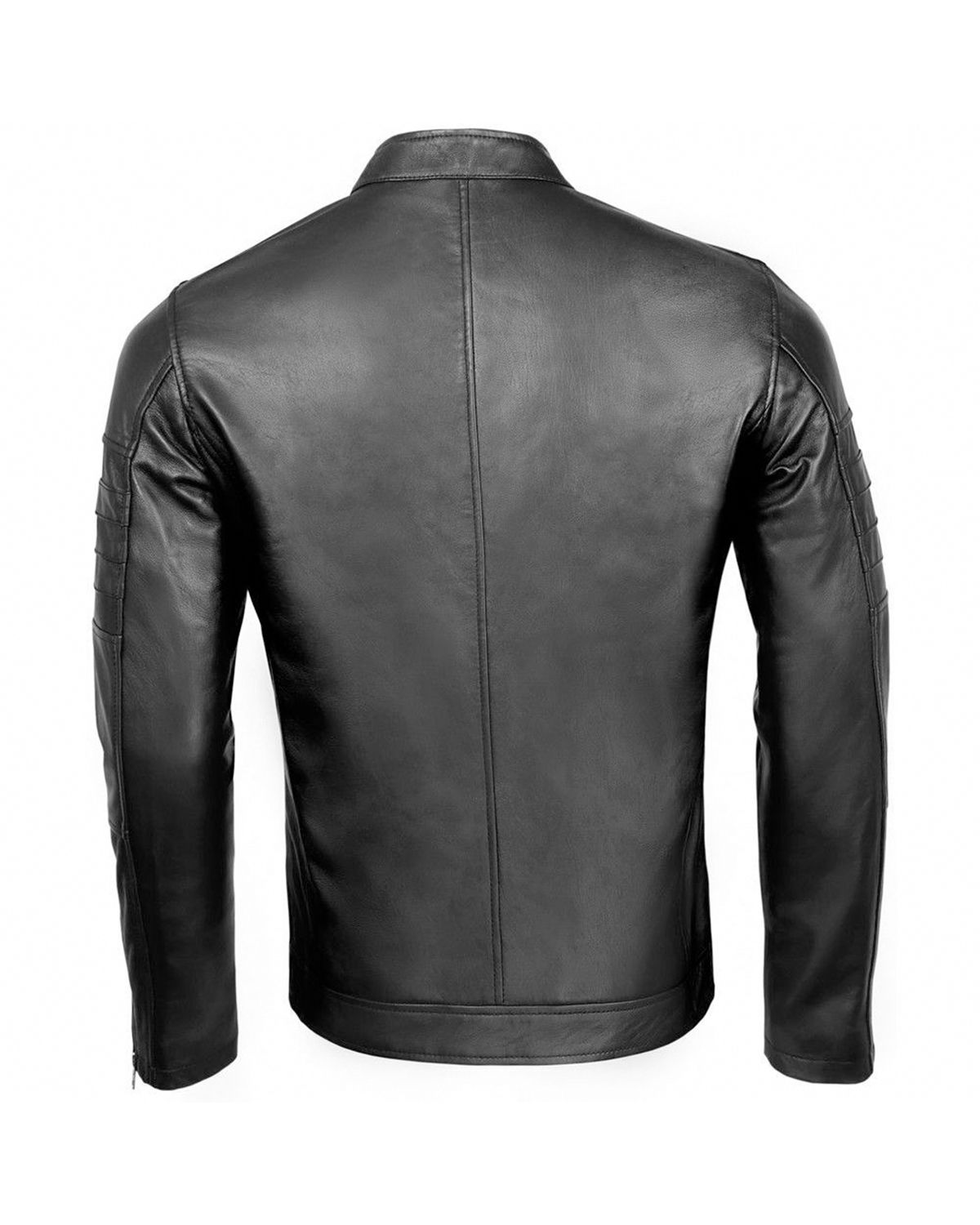 Elite Men's Stylish Black Biker Fashion Real Leather Jacket