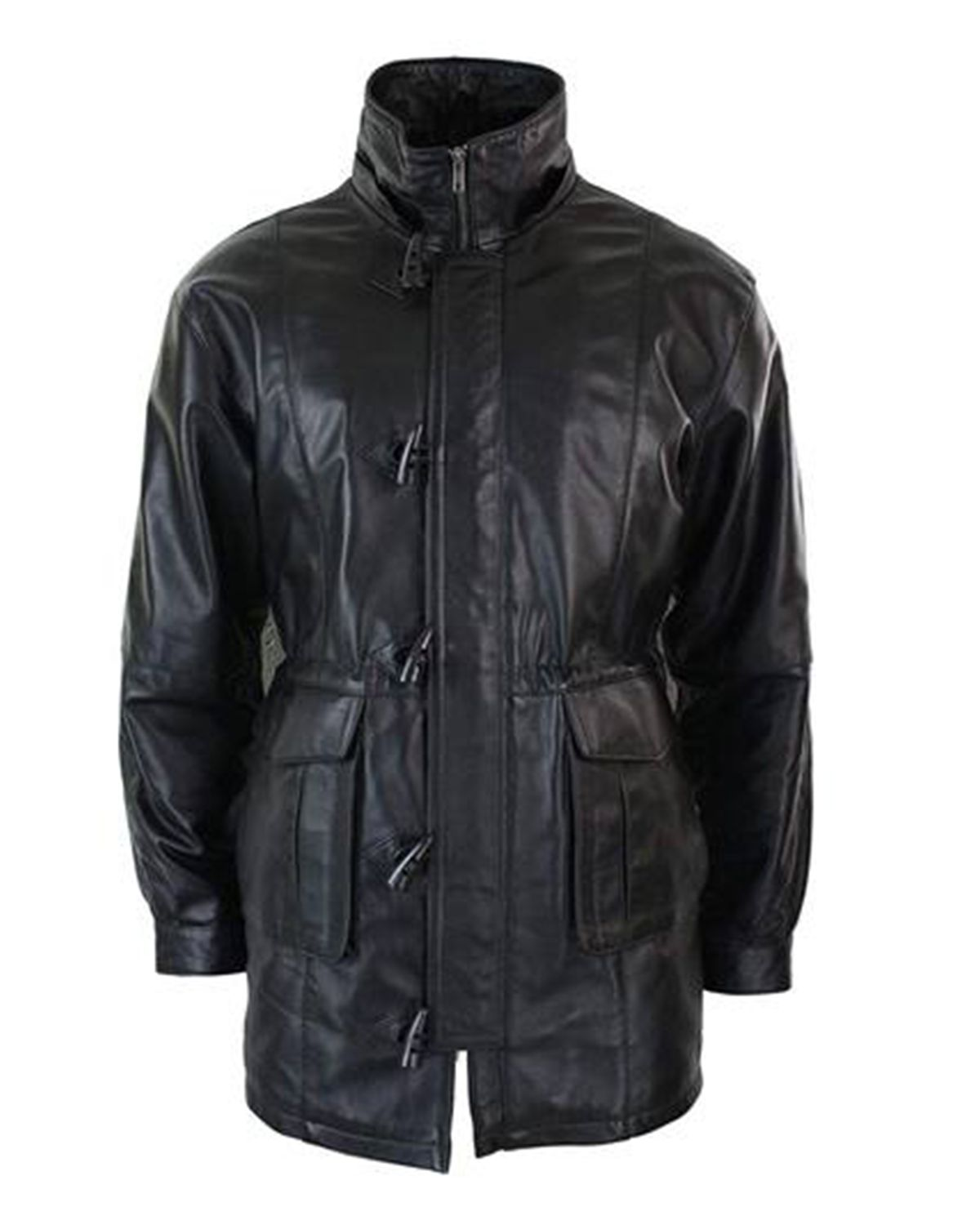 Long Black Duffle Coat For Mens | Elite Jacket