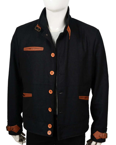 Elite Denim Richards Yellowstone Wool With Leather Contrast Jacket