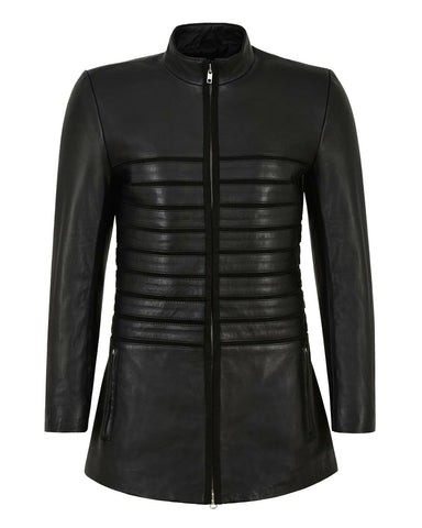 Elite Women's 3/4 Black Real Leather Jacket