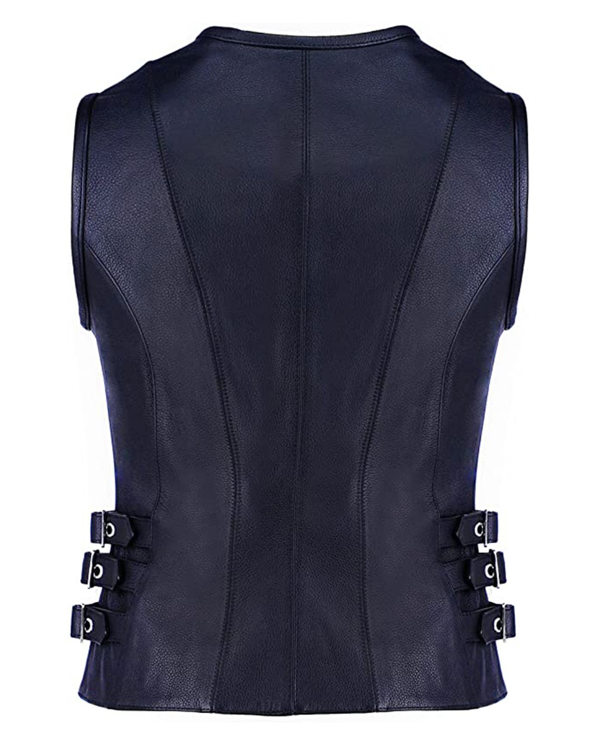 Front Zip Closure Biker Leather Vest For Women | Elite Jacket