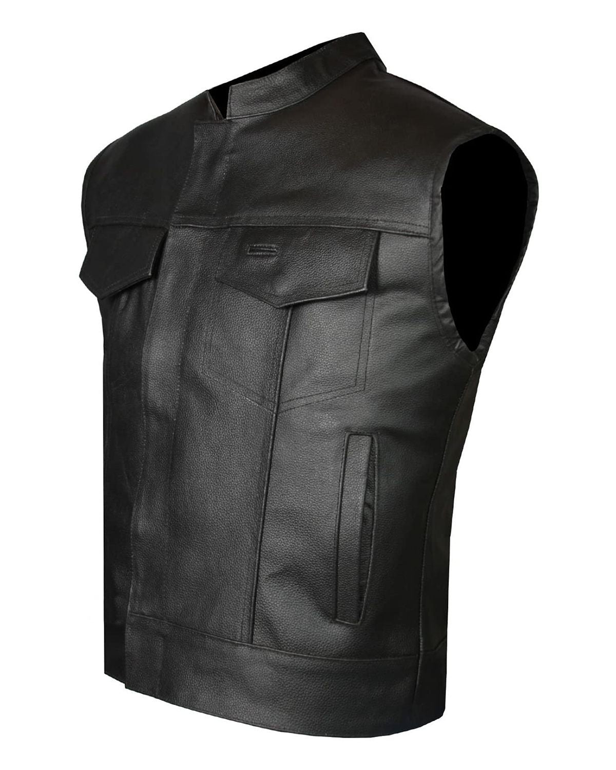 Elite Men's Biker Club Style Leather Vest