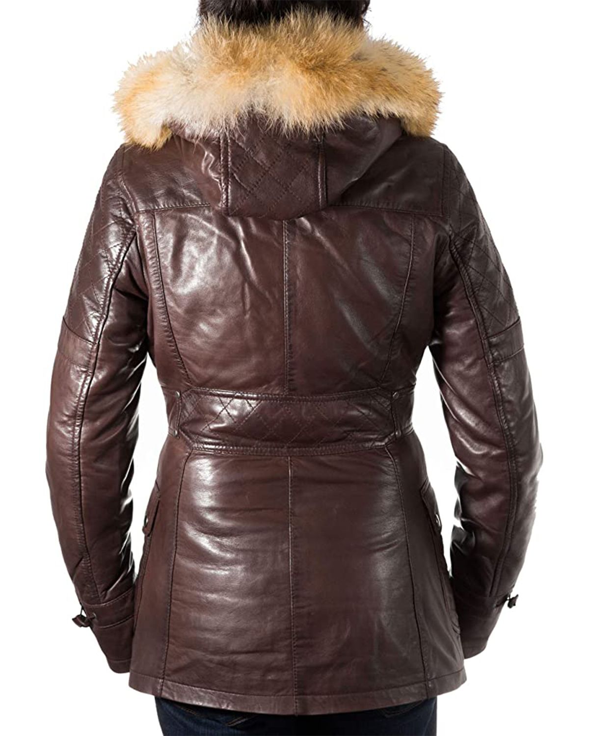 Detachable Hooded Fur Duffle Coat For Women | Elite Jacket