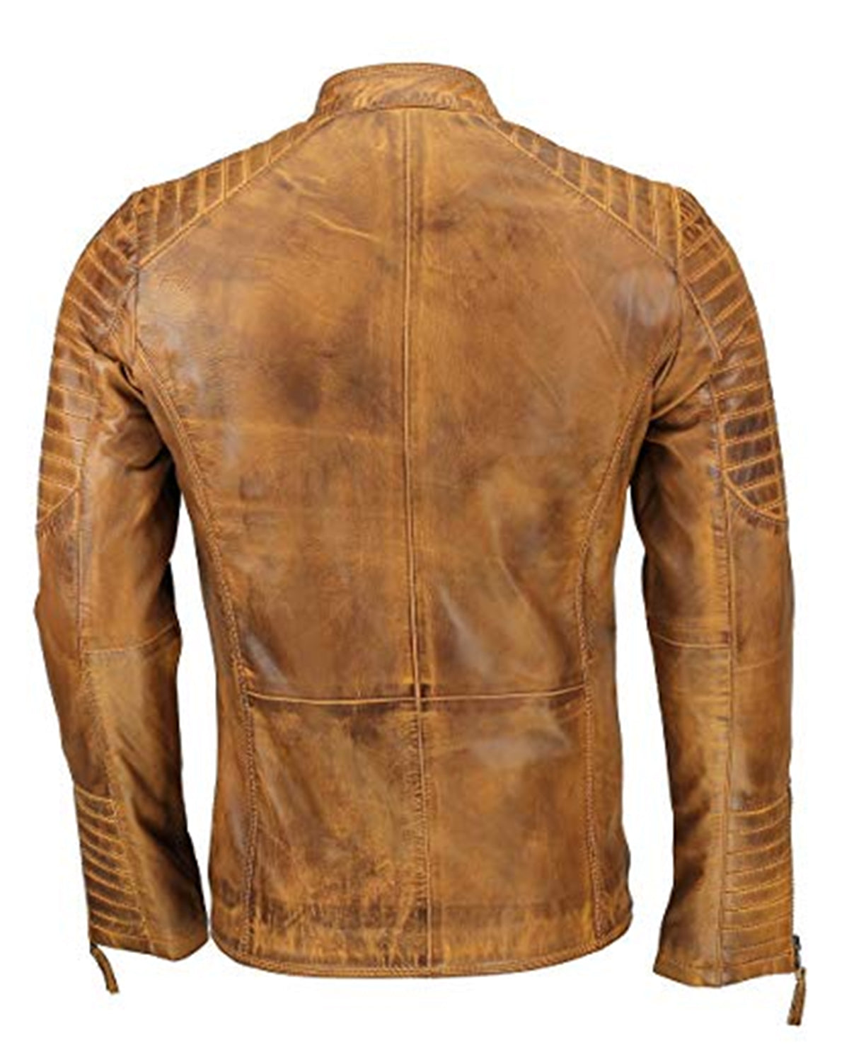 Brown Tandy Slim Fit Biker Vintage Xposed Jacket For Mens