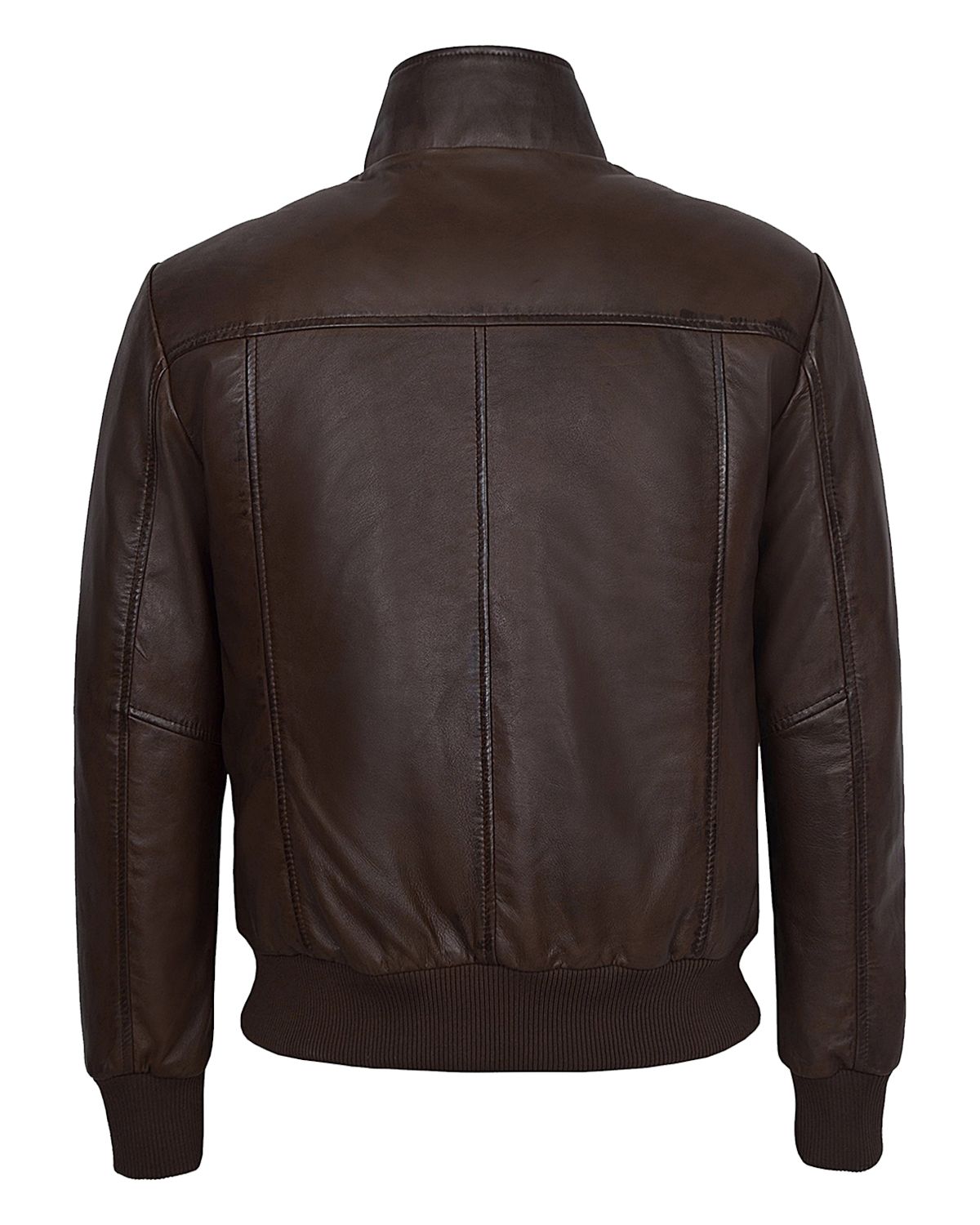 Quilted Retro Bomber Leather Jacket in Brown Color | Elite Jacket 